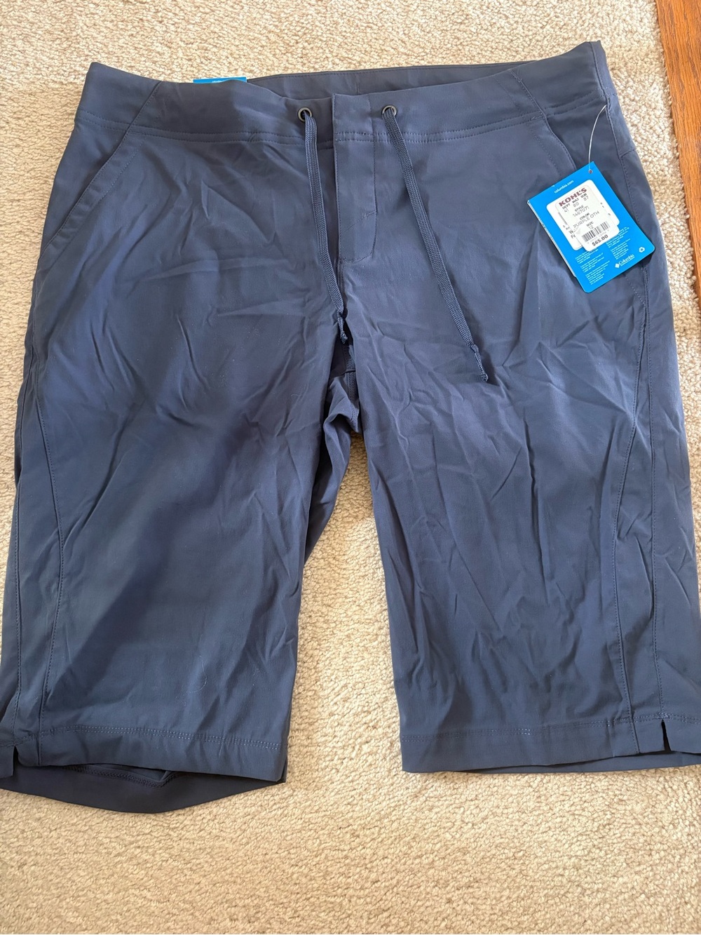NEW Columbia Men's Navy Blue Performance Drawstring Shorts